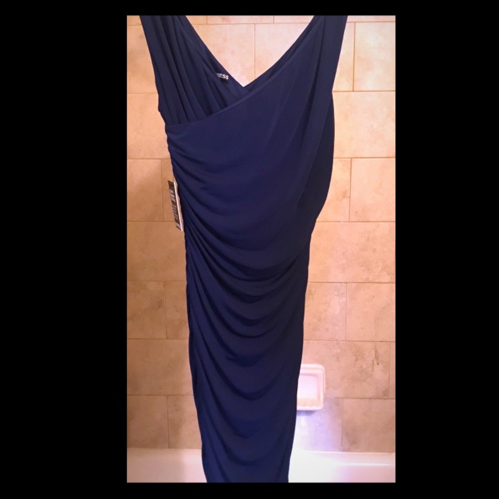 Express Navy blue midi dress